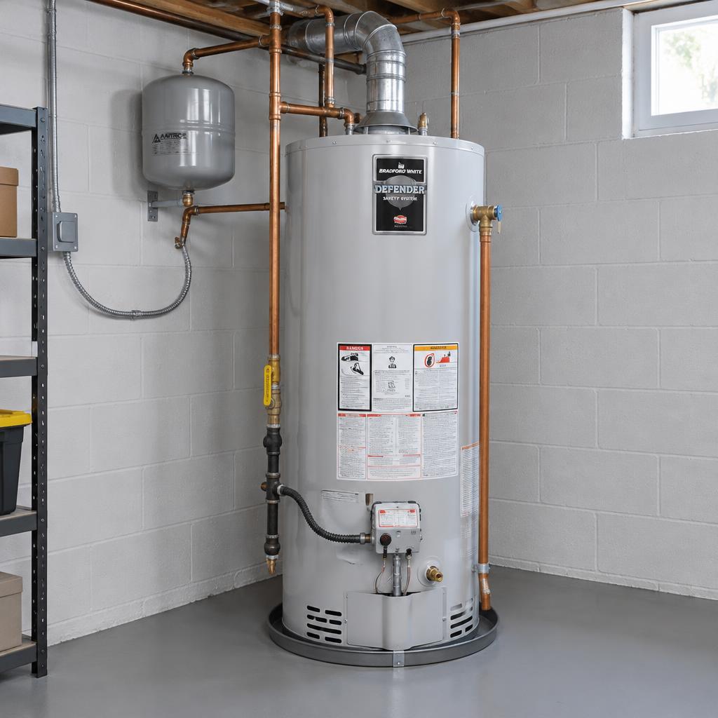 50-gallon gas water heater install
